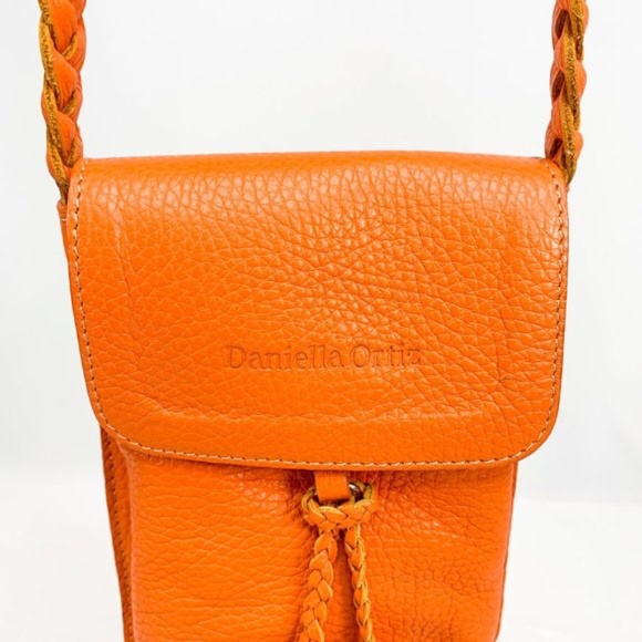 DANIELLA ORTIZ Rachel Phone Mini Crossbody Orange - Picture 3 of 4